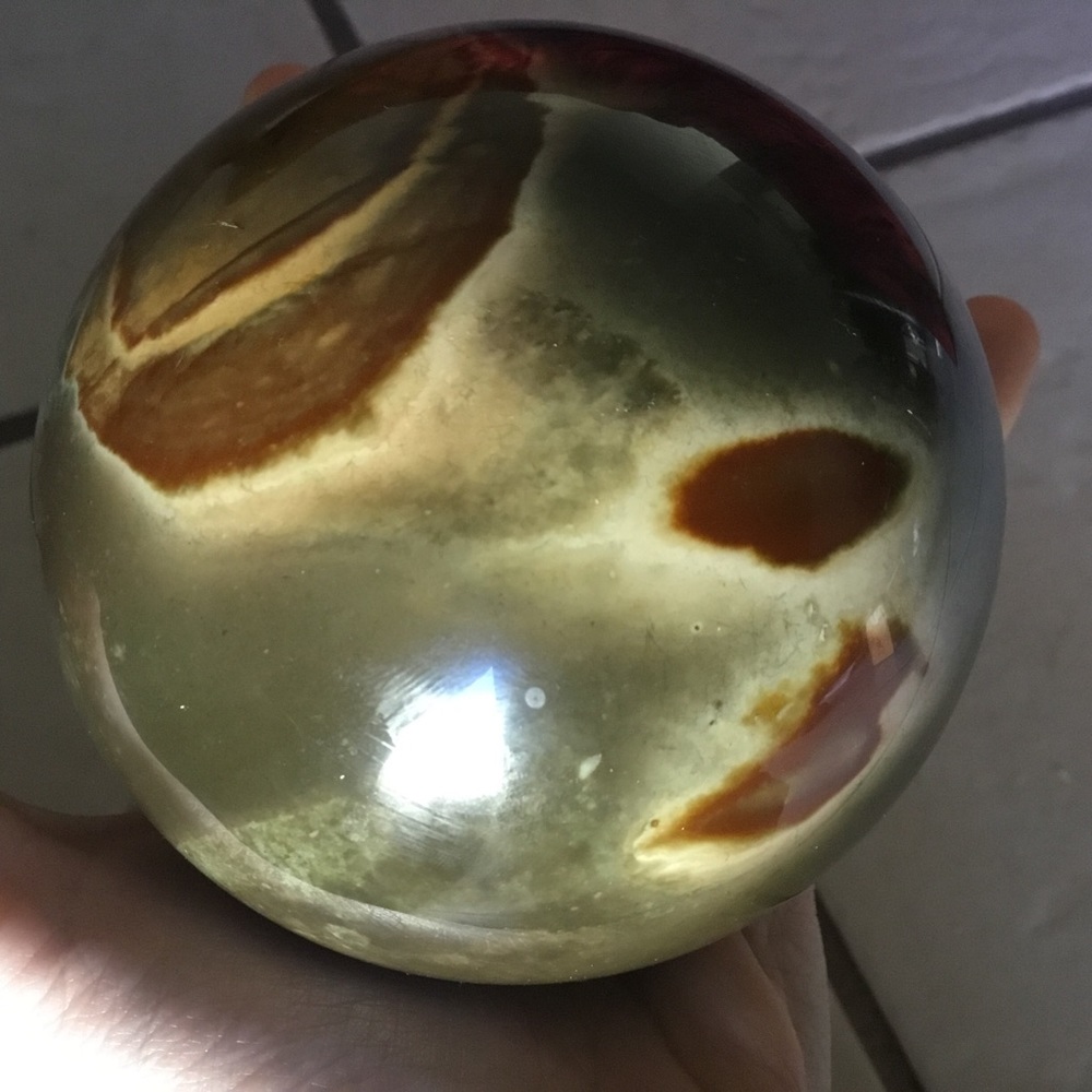 big polychrome jasper sphere crystal stone